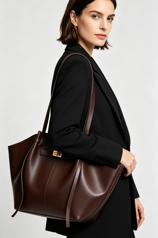 Eco-Friendly PU Batwing Tote Shoulder Bag
