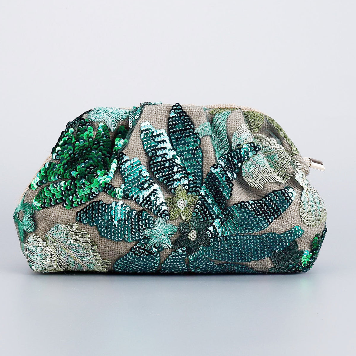 Premium Embroidered Sequin Cloud Clutch